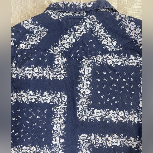 Chaps Men's Vintage 90’s Navy Western Button Down Shirt Size L - Picture 8 of 8